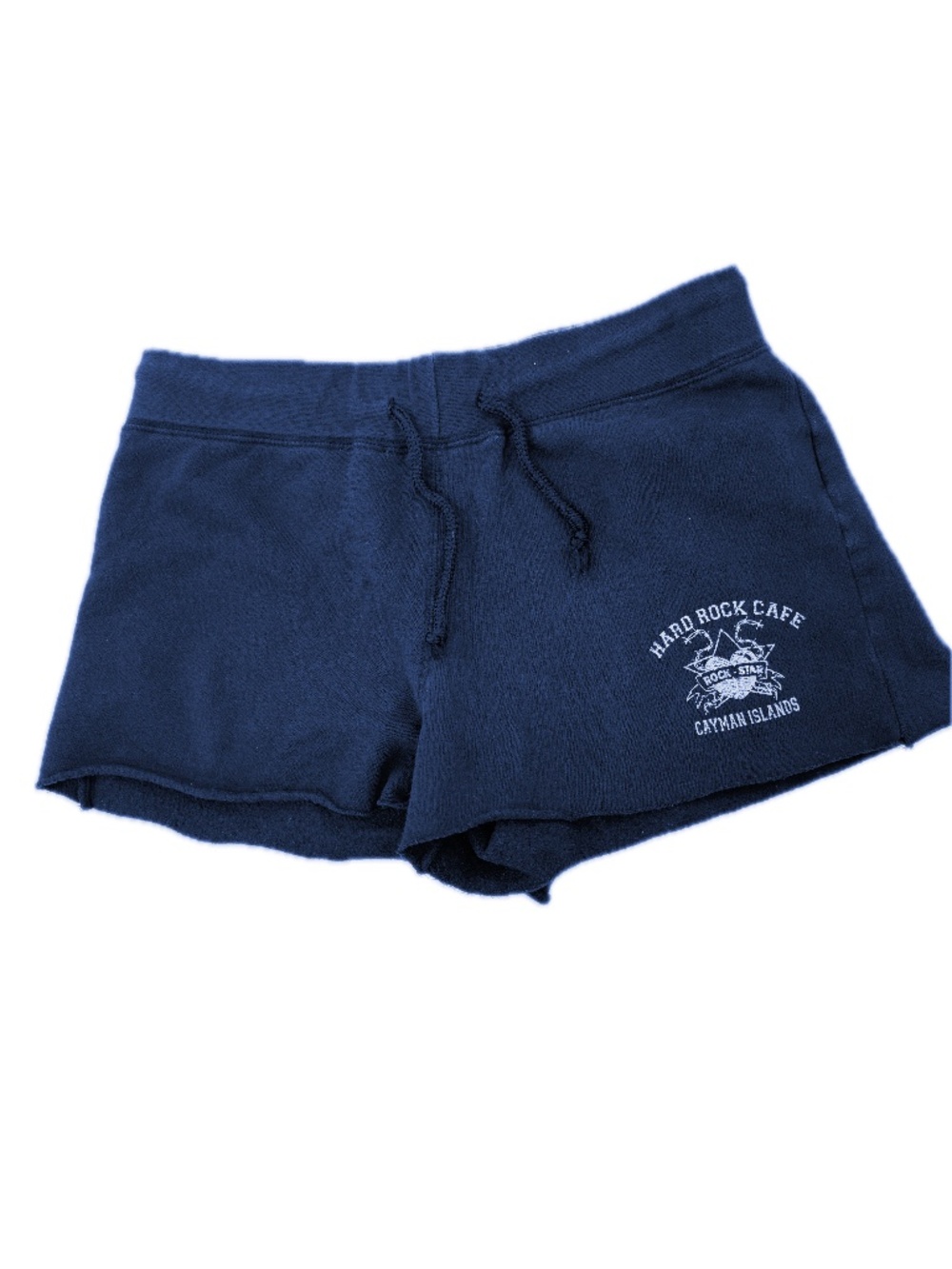 Hard Rock Cafe Navy "Rock Star" Vintage Athletic Bootie Sweat Shorts Size Medium - Picture 5 of 13